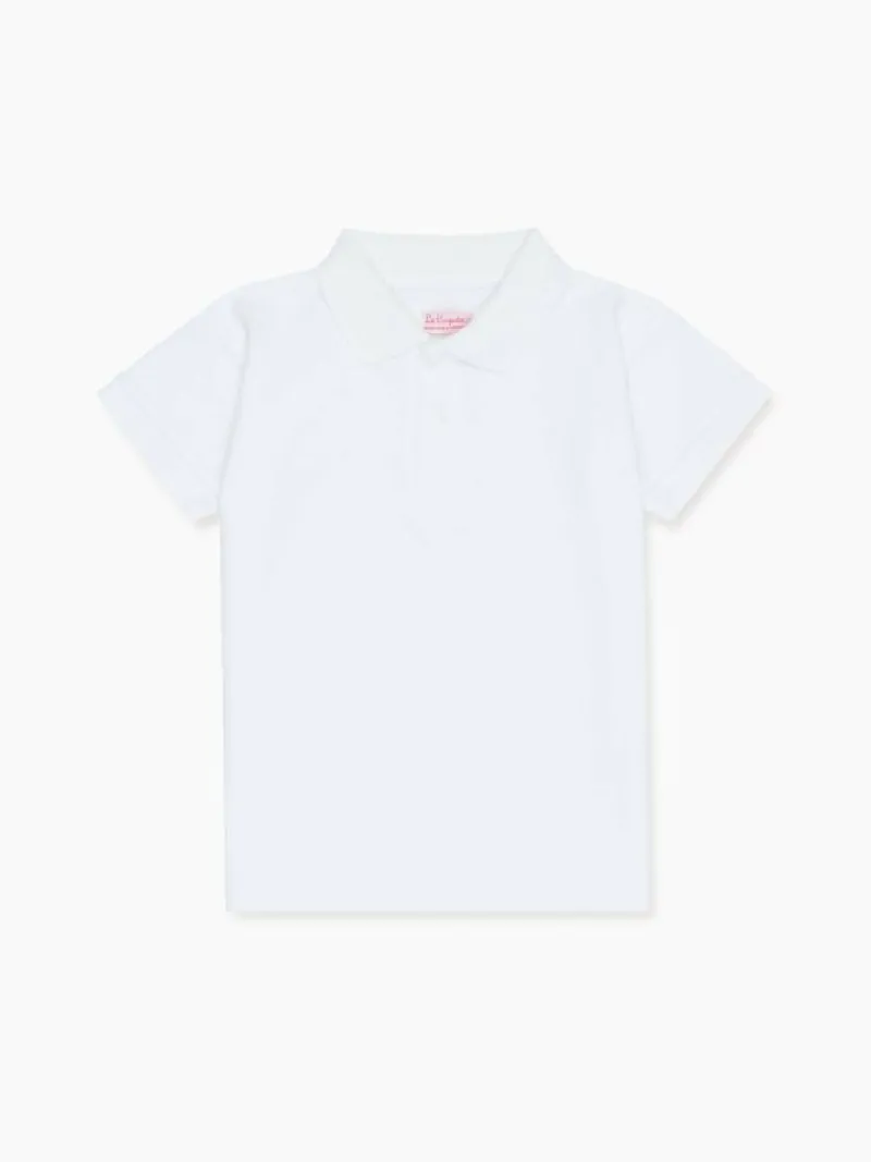 La Coqueta Shirts & Tops^White Camilo Boy Polo Shirt