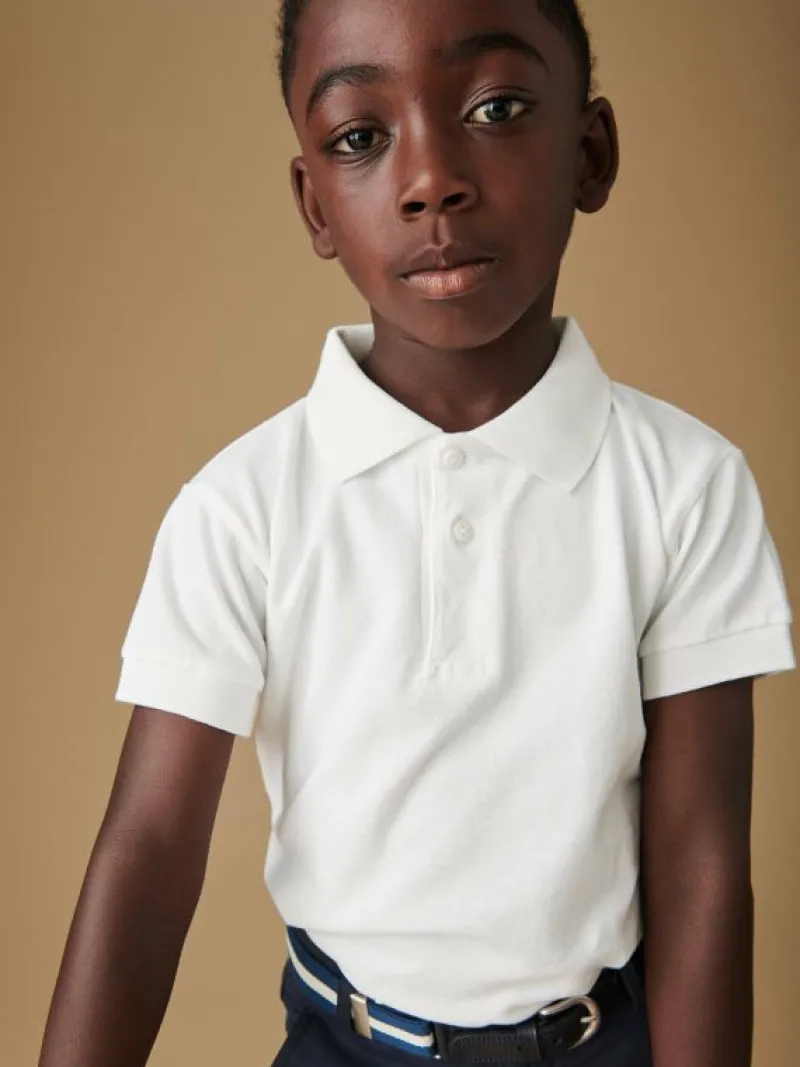 La Coqueta Shirts & Tops^White Camilo Boy Polo Shirt