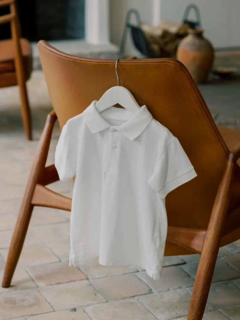 La Coqueta Shirts & Tops^White Camilo Boy Polo Shirt