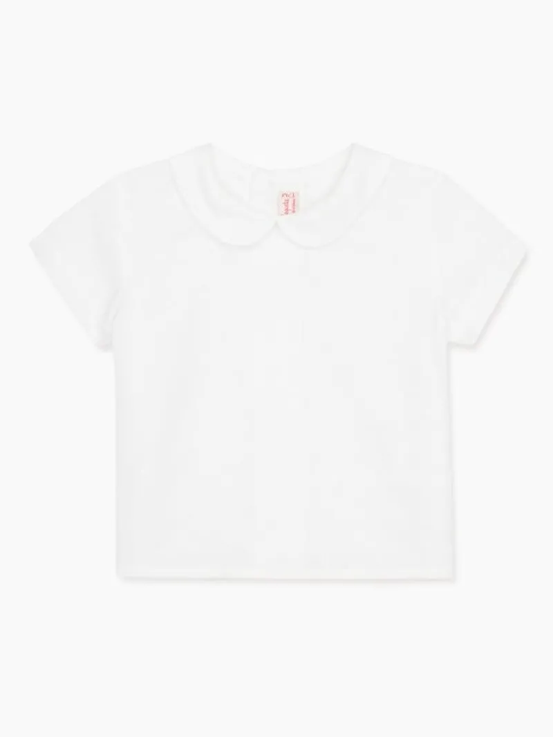 La Coqueta View All | Shirts & Tops^White Jazmin Baby Shirt