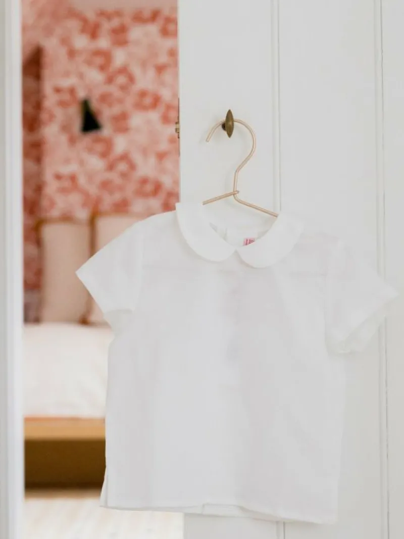 La Coqueta View All | Shirts & Tops^White Jazmin Baby Shirt