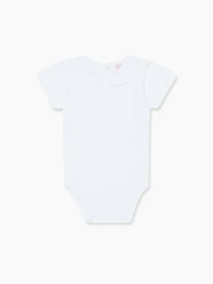 La Coqueta View All | Sleepsuits & Bodysuits^White Perla Baby Body Vest