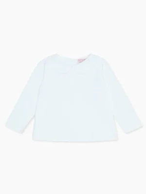 La Coqueta View All | Shirts & Tops^White Romo Long Sleeve Baby Top