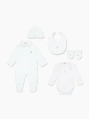 La Coqueta Sleepsuits & Bodysuits | View All^White Stork Embroidered Gift Set