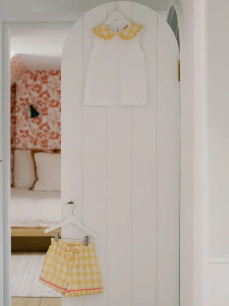 La Coqueta Skirts, Shorts & Culottes^Yellow Gingham Flores Cotton Girl Shorts